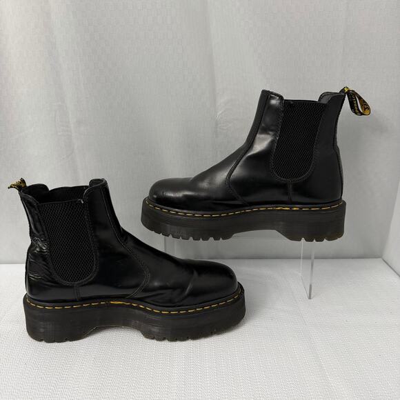Dr Martens Quad Chelsea Boots Mens Size 10 Black Leather Punk 2976 main image 10